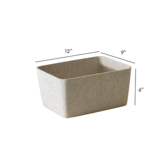 The Sculpted Bin - Wide with Lid | Set of 3