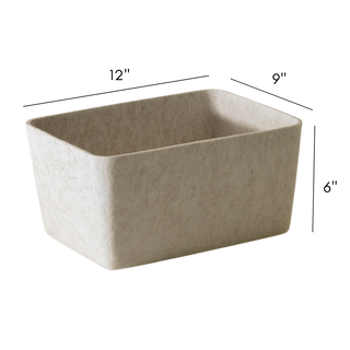 The Sculpted Bin - Wide with Lid | Set of 3